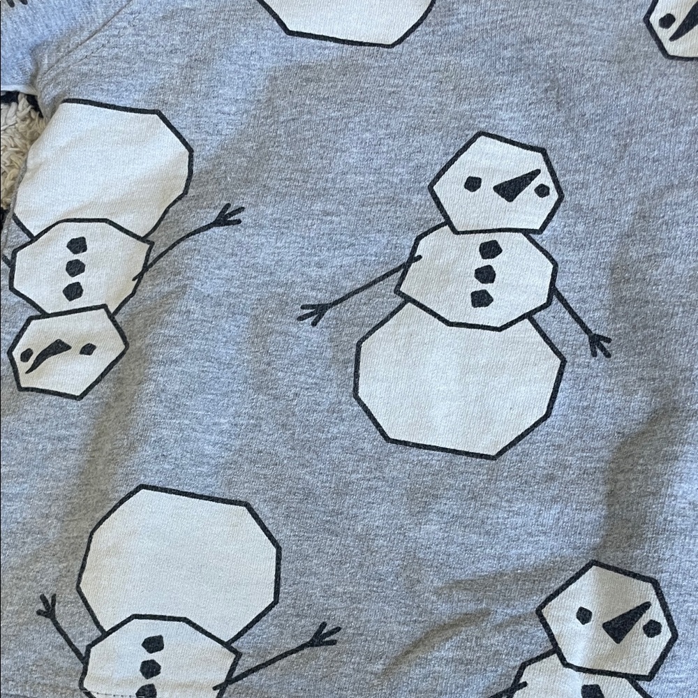 Monica and Andy Gray Snowman Kids Shirt - Picture 2 of 3